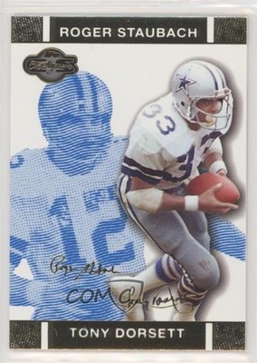 2007 Co-Signers Blue Changing Faces Gold Tony Dorsett Roger Staubach HOF 0c6