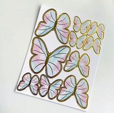 10 Pcs Butterfly Pick Cake Toppers Birthday Party Decorations Cake Decoration UK