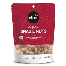 Organic Raw Brazil Nuts, 6.5 Oz, Whole Nuts, No Shell, Non-Gmo, Vegan, Gluten-Fr