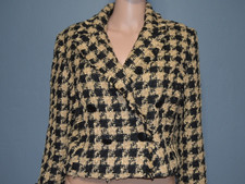 House of Harlow 1960 Sz Medium Brown and Black Fringe Tweed Cropped Jacket