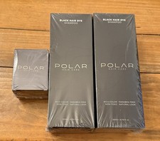 Polar Value Set 2x Hair Dye Shampoo 200ml, 1x Conditioner 120ml Black Hair Color