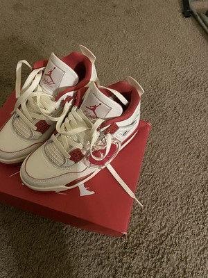 Jordan Air Jordan 4 Retro Fire Red White Red Men's Mid Top Sneakers