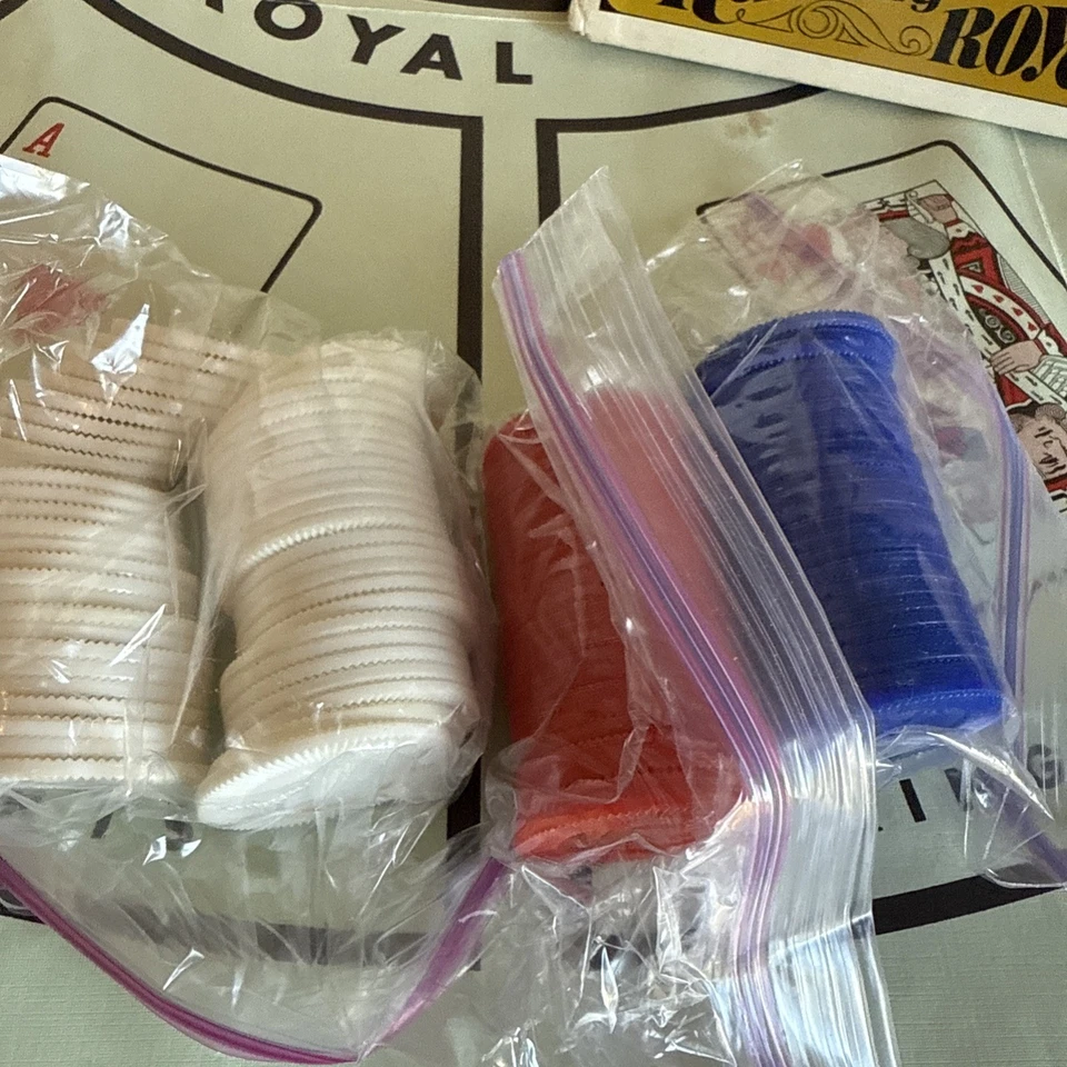 Vintage 1965 Rummy Royal Game Sheet Board Cards Chips 4804 by Whitman Complete - Image 2 of 4