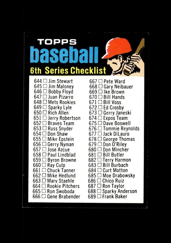 1971 Topps Set-Break #619 Checklist 6 NR-MINT *GMCARDS*