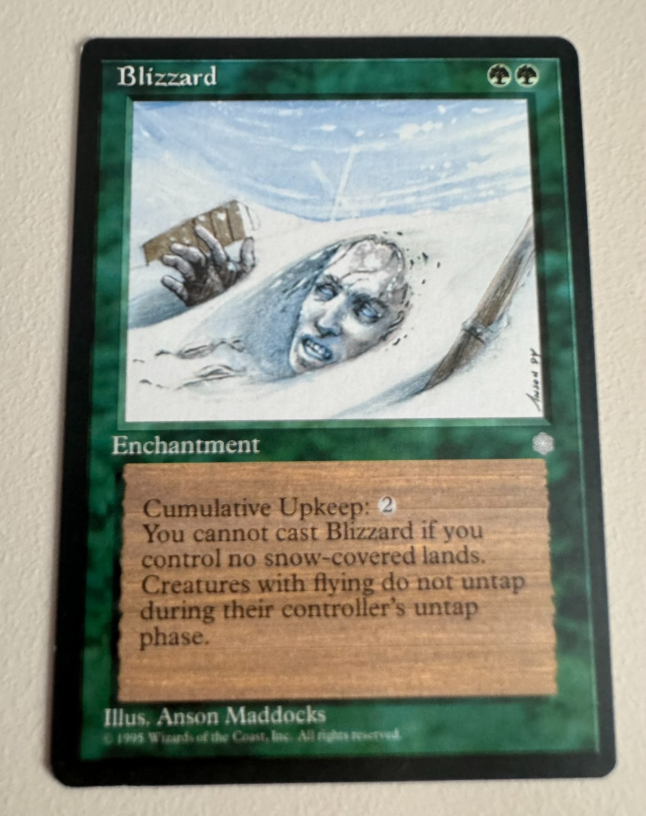 Blizzard - MTG - ICE AGE - ENGLISH - ©1995 NM Rare