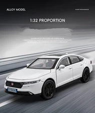 Honda Accord 1:32 Scale 2023 Model Diecast Car With Lights And Sound XMAS Gift