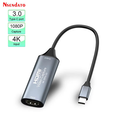 USB C hdmi Video Capture Card 4K 1080p HDMI to Type C 2.0  3.0 Video Grabber Cap