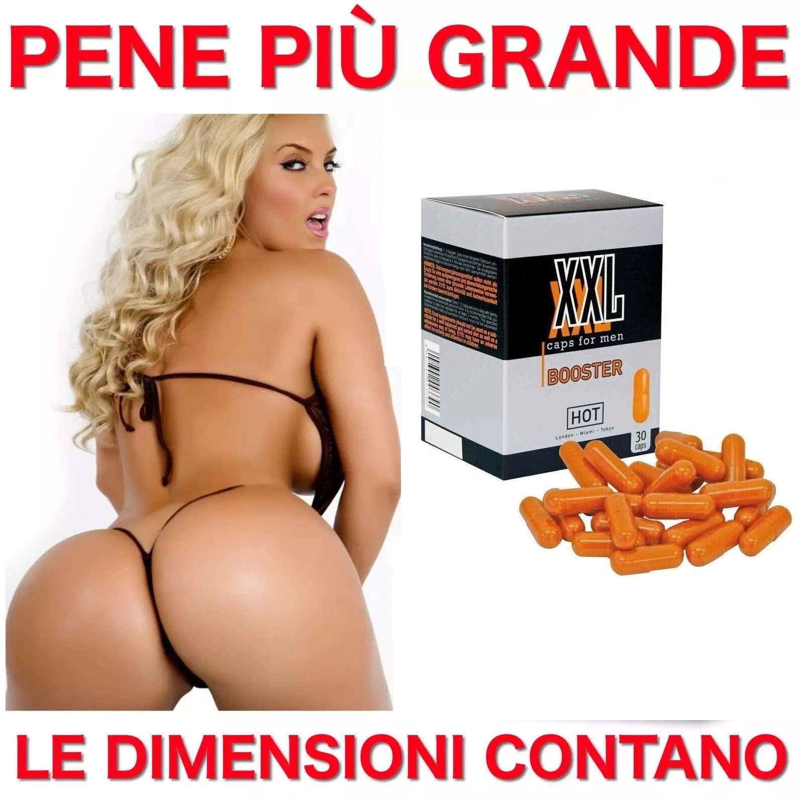 HOT XXL CAPSULE BOOSTER: ECCELLENZA NEL POTENZIAMENTO MASCHILE