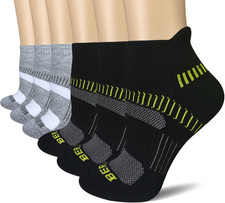 BERING Women's Athletic Running Cushioned Ankle Socks 6 Pairs 