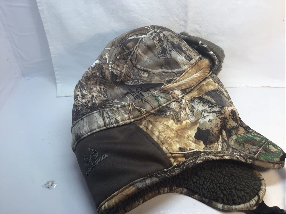 Camo Hunting Hat Sherpa Lined Ear Flap Cap Cold Weather Outdoor Winter Gear - Image 3 of 4