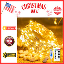 Twinkle Fairy Lights, 33 Ft 100 LED USB Plug in String Lights with Remote and Ti