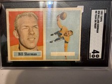 1957 Topps #58 Bill Sherman Error No Team Position On Front SGC 4