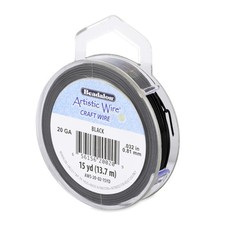 , 20 Gauge Tarnish Resistant Colored Copper Craft Wire, Black, 15 yd