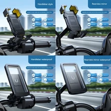 Waterproof Motorcycle Bike Bicycle Holder Mount Handlebar For Cell Phone GPS
