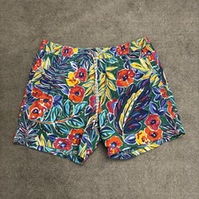 J. Crew Floral Tropical Econyl Nylon Swim Trunks 5.5  Inseam Large