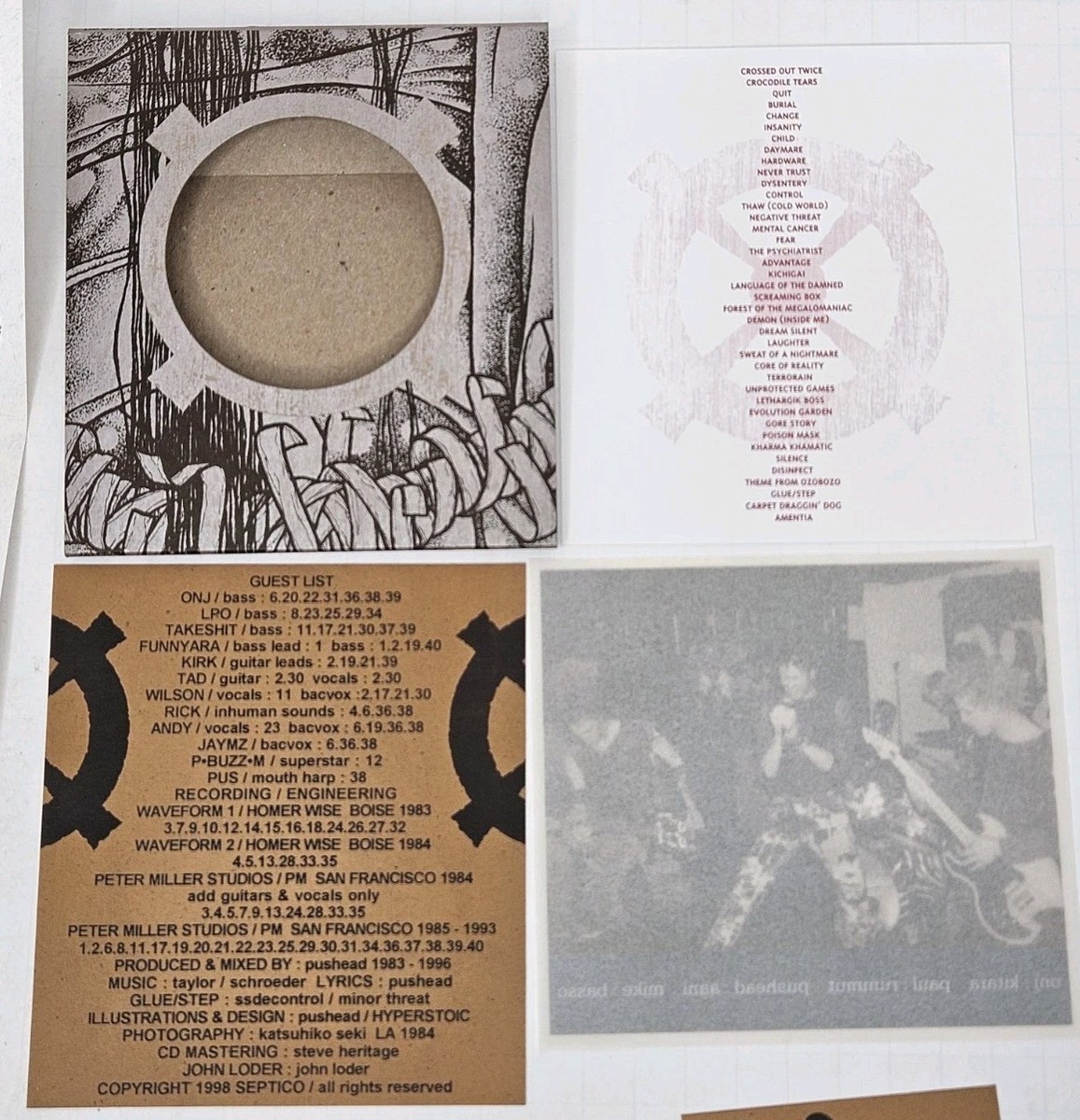 Septic Death / Crossed Out Twice 1999 CD Includes sticker, 4