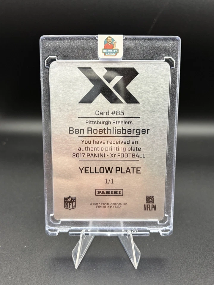 2017 Ben Roethlisberger Panini XR Yellow Printing Plate 1/1 - Image 2 of 2