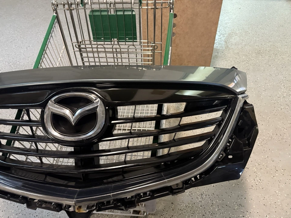 Mazda CX-9 2013 2014 2015 parrilla superior de fábrica barras horizontales negras 940636 Foto 4 de 4