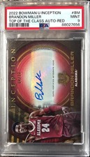2022 Bowman U Inception BRANDON MILLER Top of the Class Auto Red SP /10 Alabama