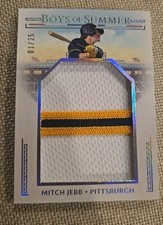 2024 Panini Boys of Summer patch auto MITCH JEBB #1/25 Pittsburgh Pirates Beauty