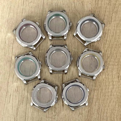 40mm Nautilus Stainless Watch Case Sapphire for Nh35 Nh36 4R 7S Movement Parts