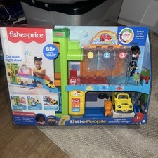 FISHER PRICE LITTLE PEOPLE LIGHT UP LEARNING GARAGE INTERACTIVE SET DAMAGED BOX