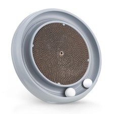 Peomliee Cat Scratching Board with Balls for Cats Grinding Claw, Large, Grey