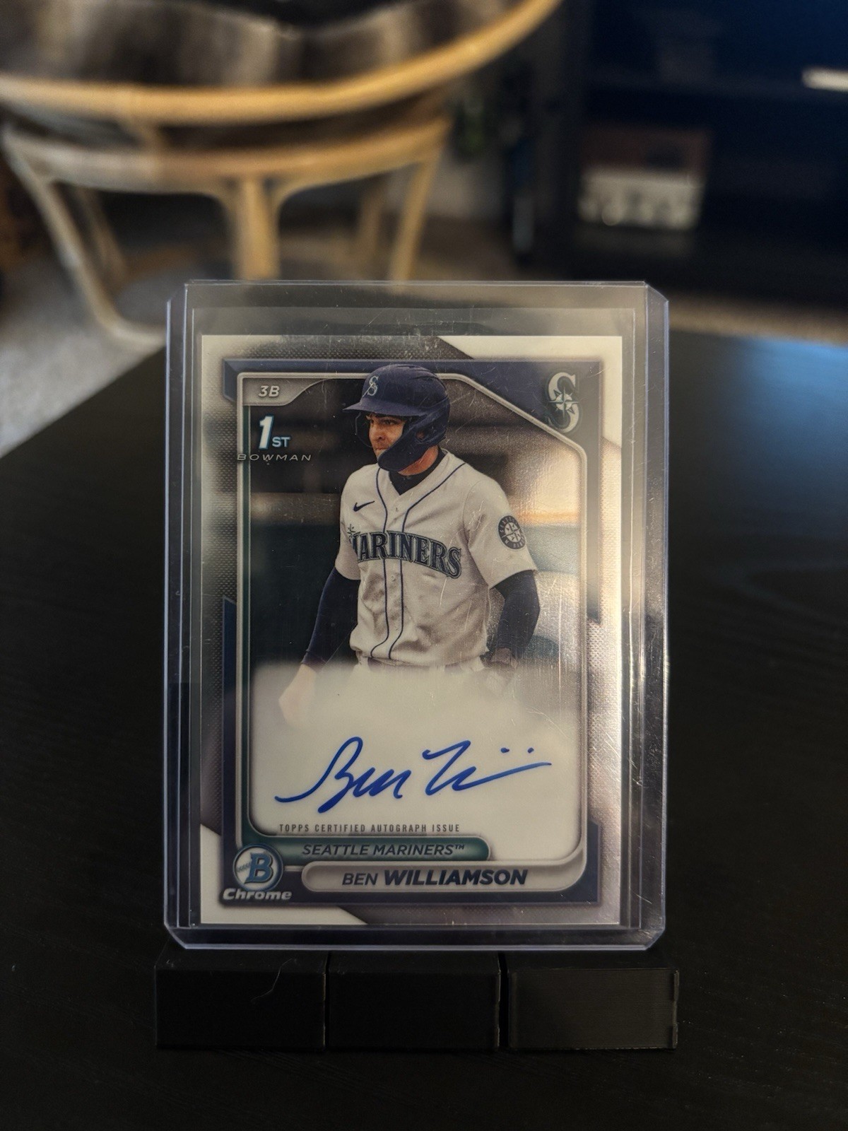 Ben Williamson 2024 Bowman Chrome AUTO AUTOGRAPH MARINERS ROOKIE 1ST #BWI