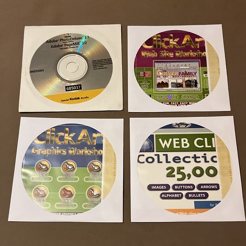 Adobe PhotoDeluxe 3.1 Disc, 2.0 Installation Manual, 3 Bonus Discs Click Art Etc - Picture 8 of 11