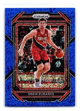 2022-23 Panini Prizm #49 Drew Eubanks Prizms Blue Sparkle Prizm /144 Blazers