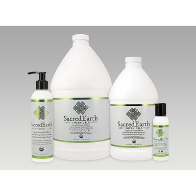 Sacred Earth Botanicals Organic Massage Oil Blend - Unscented - Vitamin E