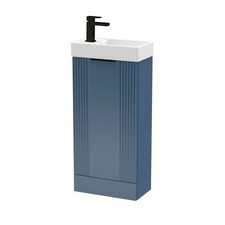 Retro Floor Standing 1 Door Cloakroom Vanity Basin Unit 400mm - Choice of Colour
