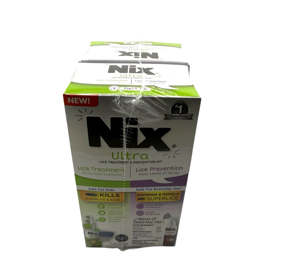 2 caixas - Xampu para tratamento de couro cabeludo Nix Lice + kit de prevenção de pente e piolhos - 26/11 - Imagem 3 de 4