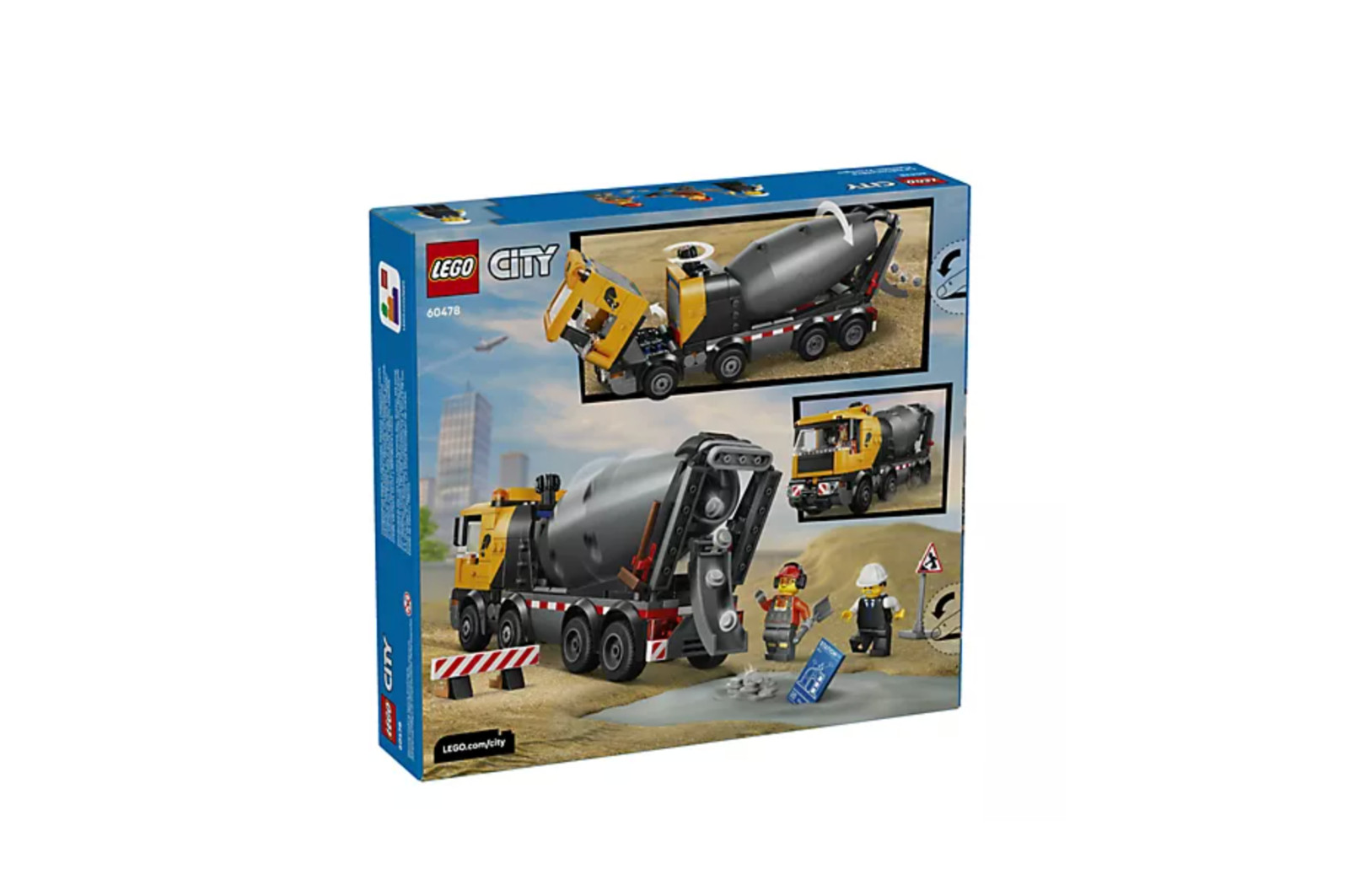 LEGO City Cement Mixer Construction Toy for Kids_60478 Multi