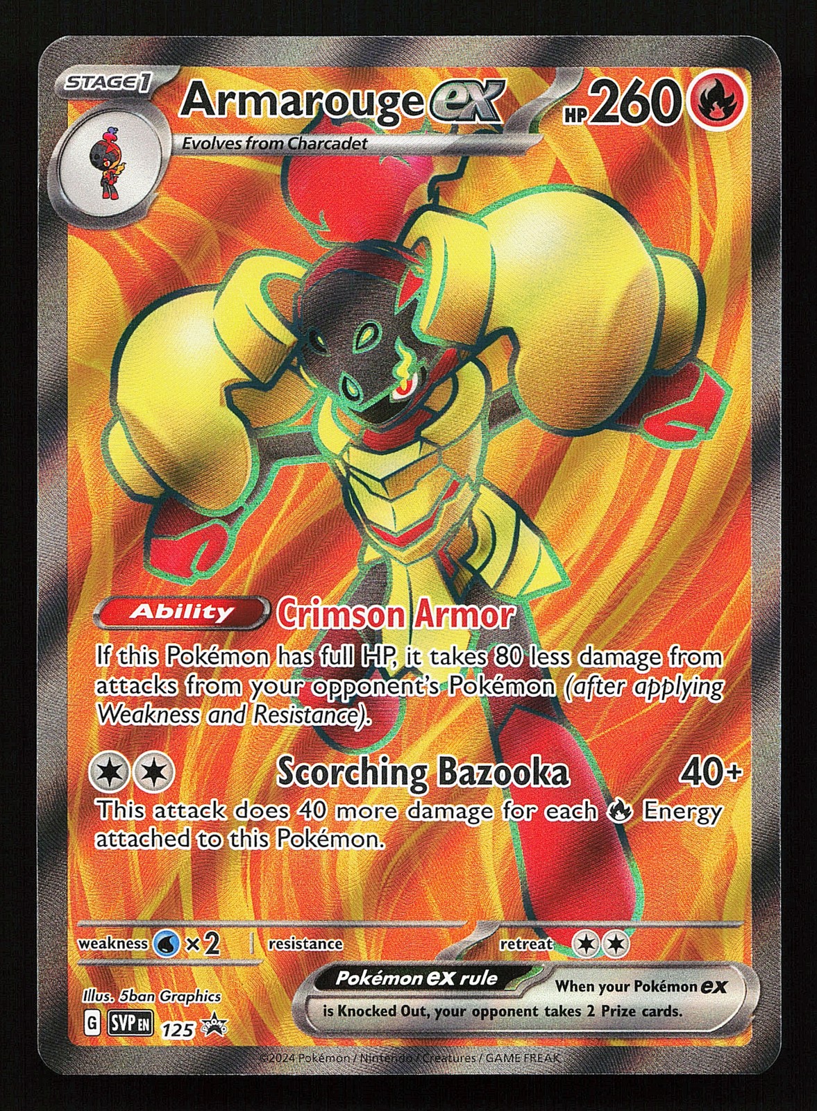 Armarouge ex 125 Full Art Scarlet & Violet Promo Pokémon Card