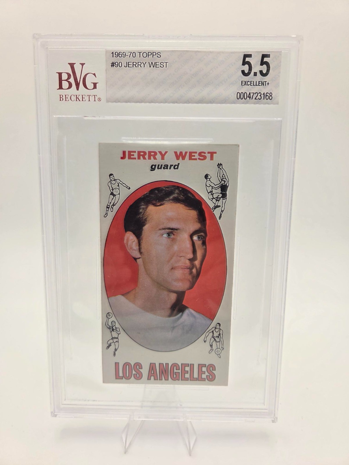 1969 Topps #90 Jerry West ......BVG....5.5 Excellent