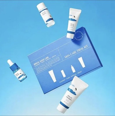 ROUND LAB Birch Juice Moisturizing Mini Kit 4-Step Travel Size Skincare Set
