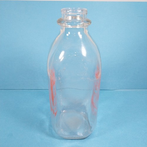 Vtg AE Anderson Erickson Dairy MILK BOTTLE One Quart Glass Des Moines IA - Picture 3 of 11
