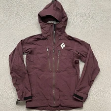Black Diamond Jacket Mens S Burgundy Convergent Windstopper Active Shell Gorp