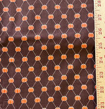 Fall Pumpkins Pattern Cotton Fabric 44 X 1 yard BTY