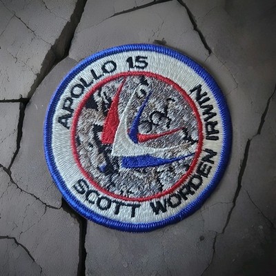 APOLLO 15 MISSION PATCH VINTAGE NASA 9CM VINTAGE NASA SPACE PATCH RARE Authentic
