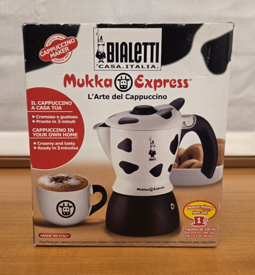 Mukka Express Cappuccino 1 Cup - Bialetti Made in Italy Hob NEW