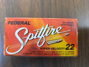 Federal Spitfire Hyper Velocity 22 Long Rifle Hollow Point Empty Box Used 22 LR