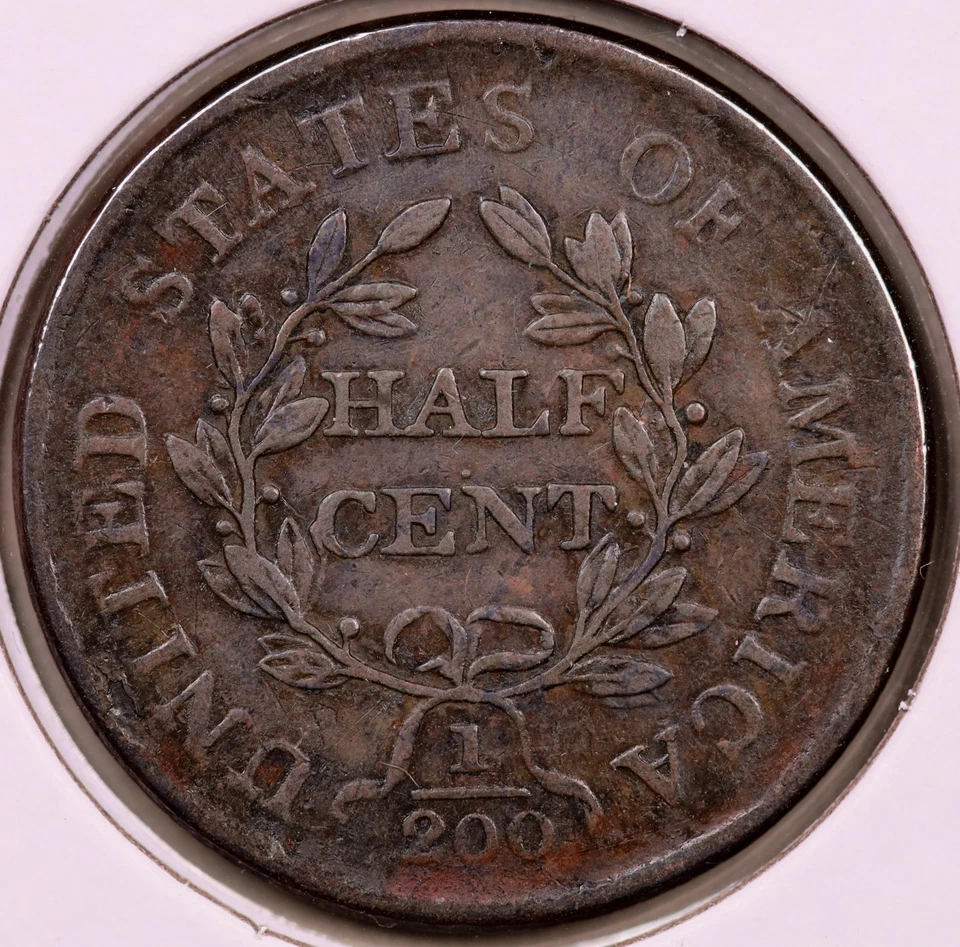1806 Draped Bust Half Cent VF+ Sm. 6, No Stems ***RARE ORIGINAL COIN*** - Image 2 of 2