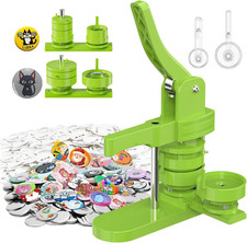 Button Maker Machine Multiple Sizes 200Pcs, Badge Maker 1.25 2.25 Inch for Kids,