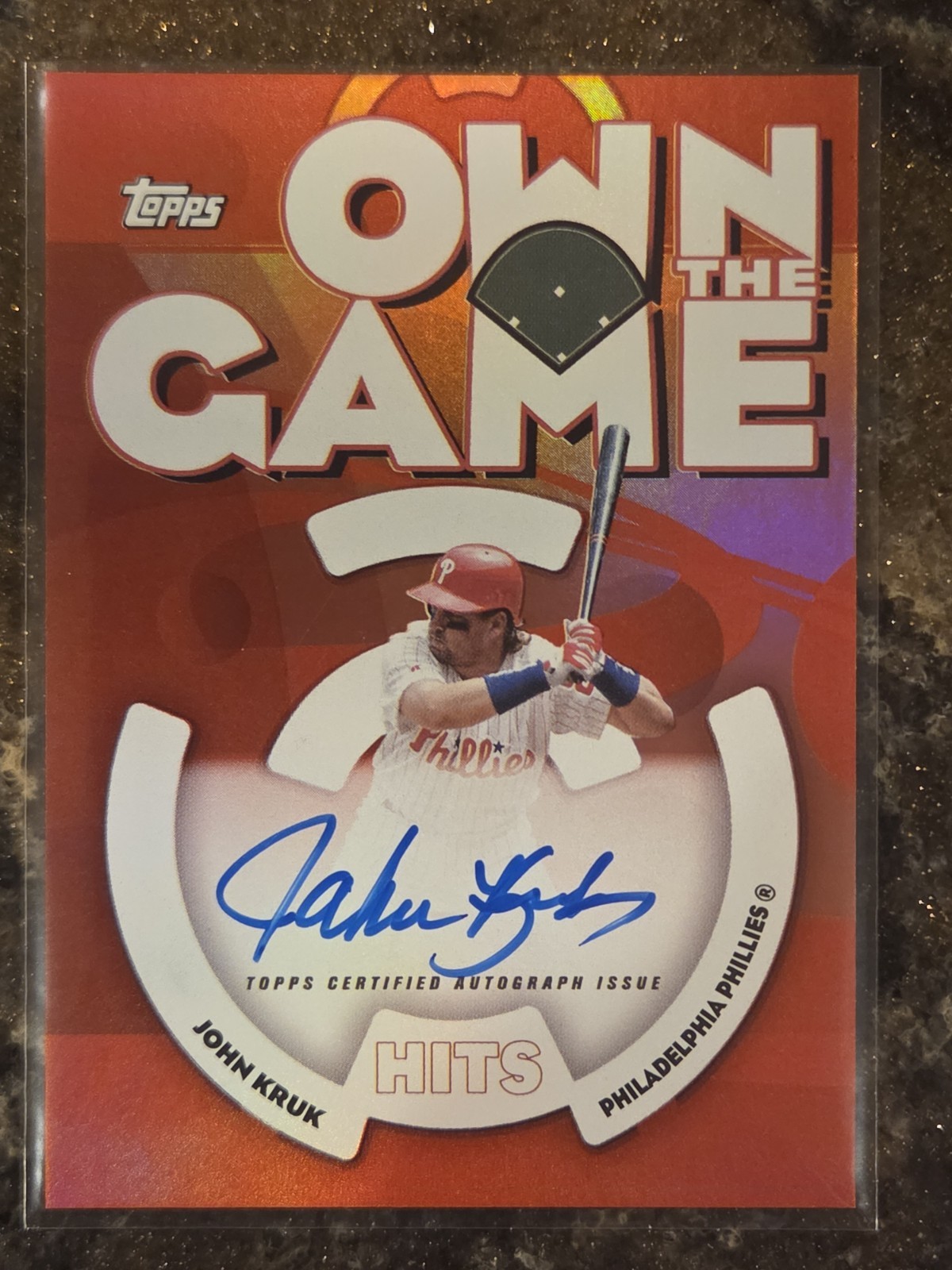 2024 Topps Archives John Kruk Auto /10 Red - Own The Game #06OTG-JK Phillies
