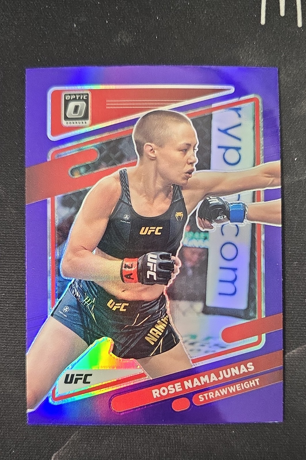 2022 Panini Donruss Optic UFC - Rose Namajunas #90 Purple Prizm