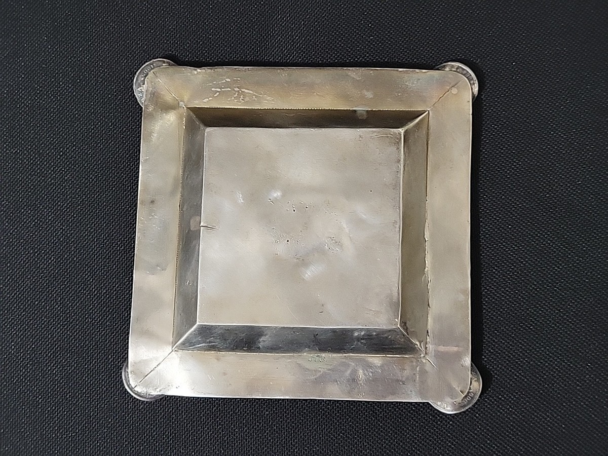 Antique Peru Solid Silver Ashtray, Viracohca Inca Figural, 4