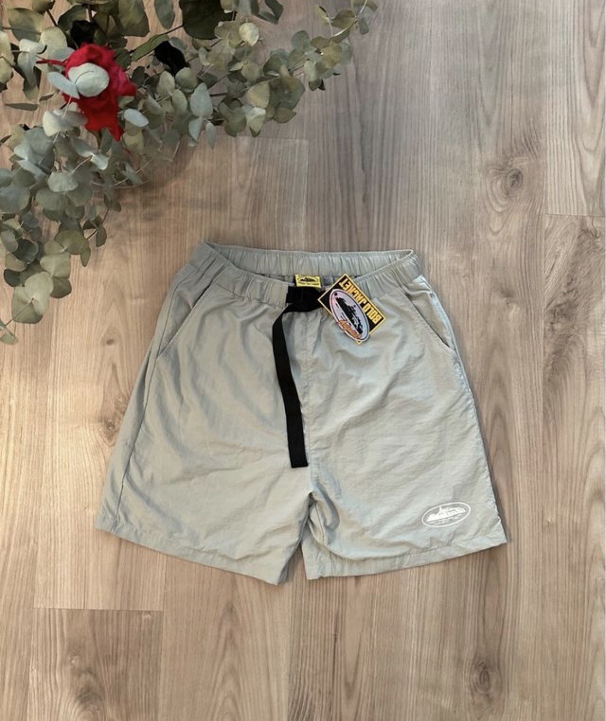 CORTEIZ GREY NYLON SHORTS- SIZE S