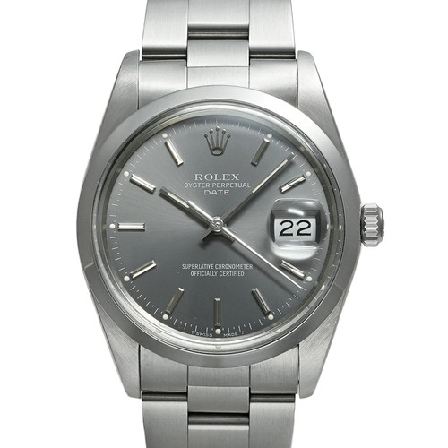 ROLEX Oyster Perpetual Date 15000 Gray Men's Used Watch #6112